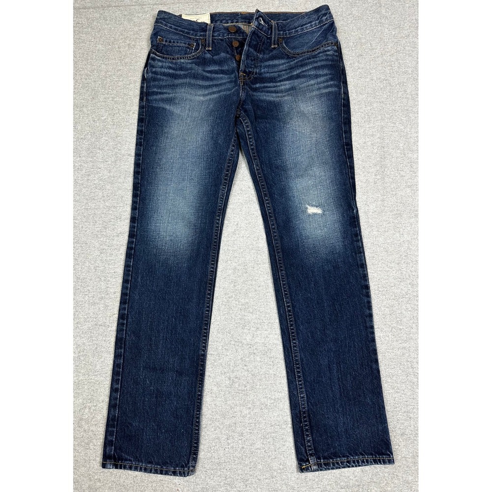 Hollister Skinny Jeans Mens 31x30 Dark Wash Button Fly Denim